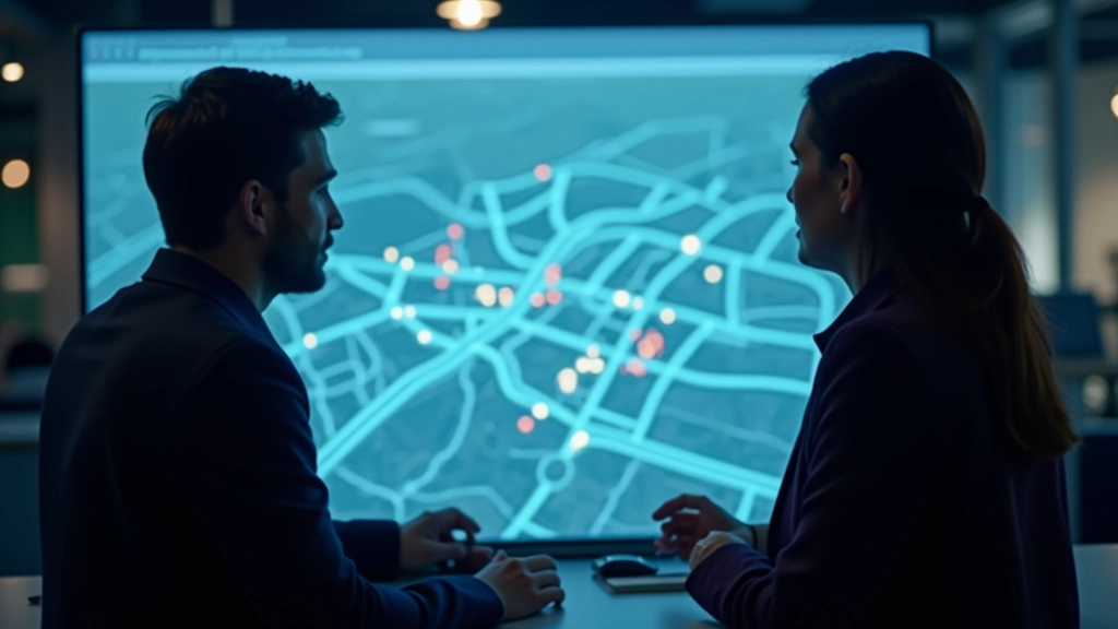 Persone che osservano una mappa interattiva della città di Padova con dati in tempo reale di mobilità e sensori ambientali